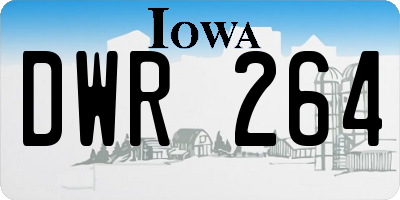 IA license plate DWR264