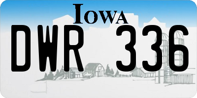 IA license plate DWR336