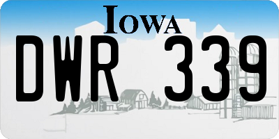 IA license plate DWR339