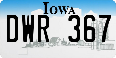 IA license plate DWR367