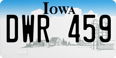 IA license plate DWR459
