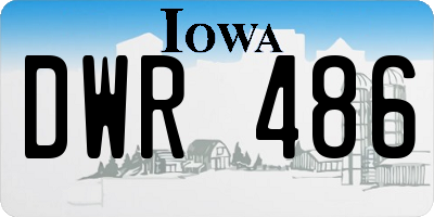IA license plate DWR486