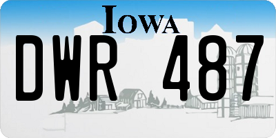 IA license plate DWR487