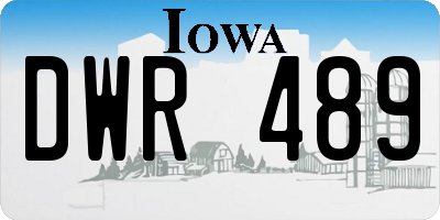 IA license plate DWR489