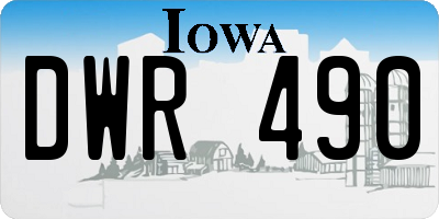 IA license plate DWR490