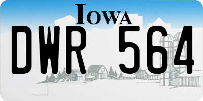 IA license plate DWR564