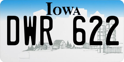 IA license plate DWR622