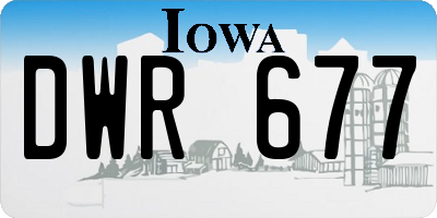 IA license plate DWR677
