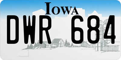 IA license plate DWR684