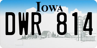 IA license plate DWR814