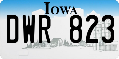 IA license plate DWR823