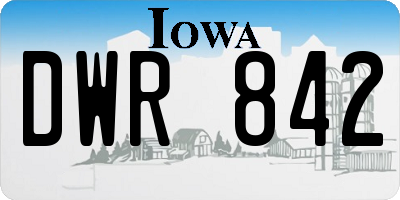 IA license plate DWR842