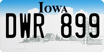 IA license plate DWR899