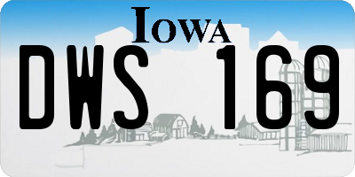 IA license plate DWS169