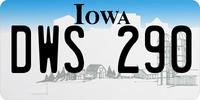 IA license plate DWS290