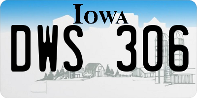 IA license plate DWS306
