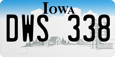 IA license plate DWS338