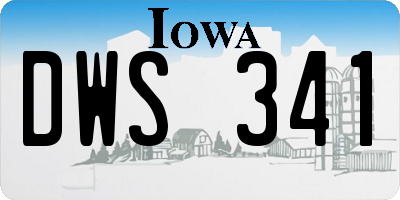 IA license plate DWS341