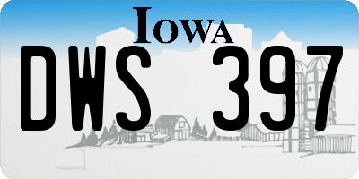 IA license plate DWS397