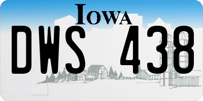 IA license plate DWS438