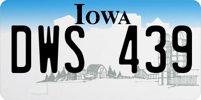 IA license plate DWS439