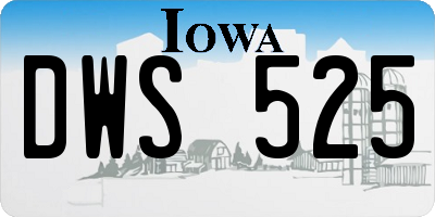 IA license plate DWS525