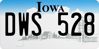 IA license plate DWS528