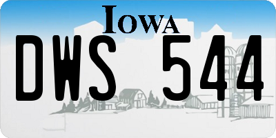 IA license plate DWS544
