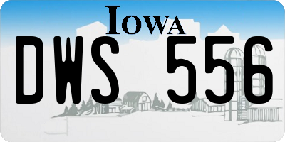 IA license plate DWS556