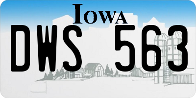 IA license plate DWS563