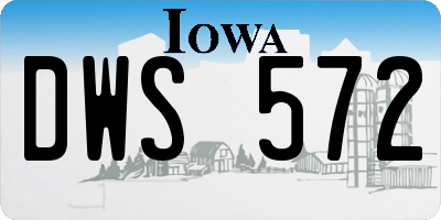 IA license plate DWS572