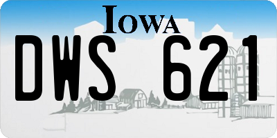 IA license plate DWS621