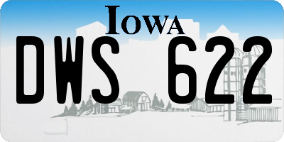 IA license plate DWS622
