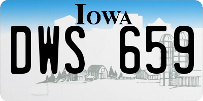 IA license plate DWS659