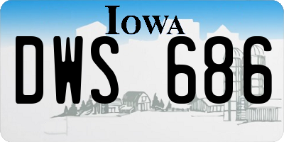 IA license plate DWS686