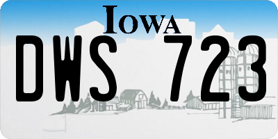 IA license plate DWS723