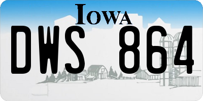 IA license plate DWS864