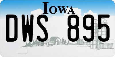 IA license plate DWS895