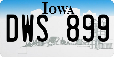 IA license plate DWS899