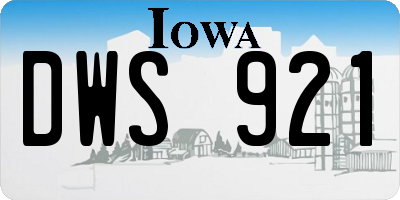 IA license plate DWS921