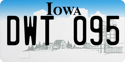 IA license plate DWT095