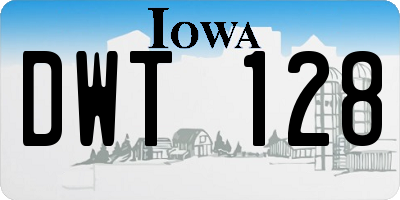 IA license plate DWT128