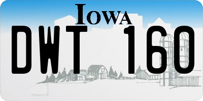 IA license plate DWT160