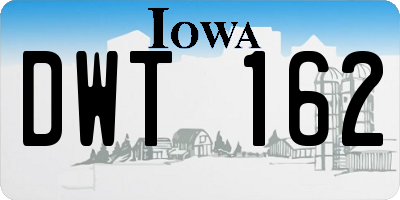 IA license plate DWT162