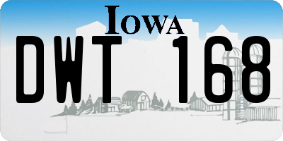 IA license plate DWT168