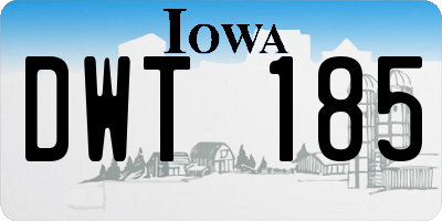 IA license plate DWT185