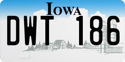 IA license plate DWT186