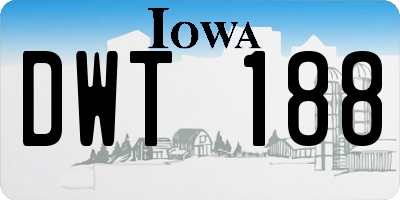 IA license plate DWT188