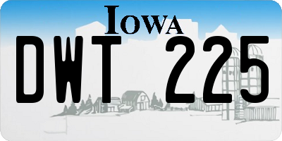 IA license plate DWT225