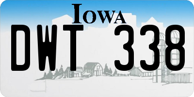 IA license plate DWT338